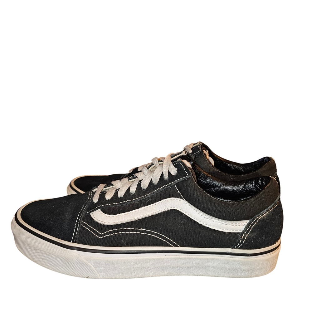 Vans Old Skool Black Canvas Sneakers Women's‎ Size 8.5 Men's Size 7 Skate Shoes